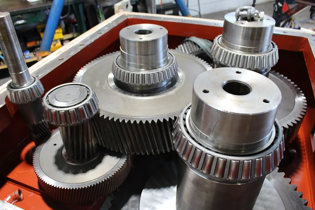 line boring rebuild industrial gearbox housing worn bore machining